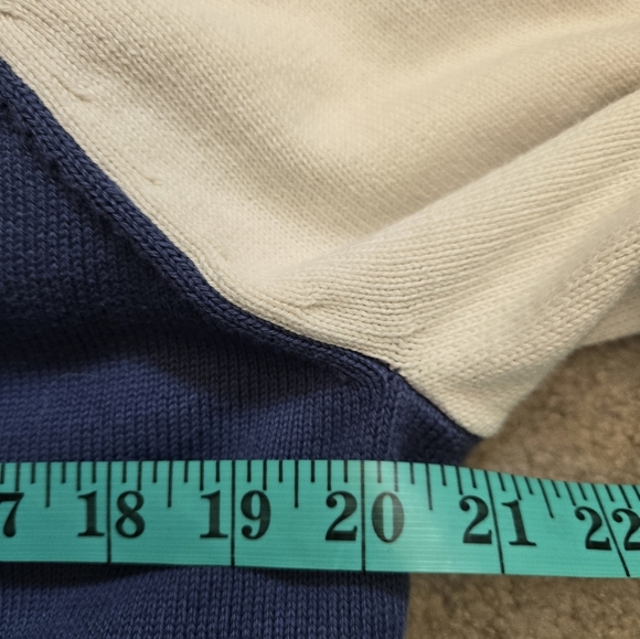 ALP N ROCK Blue/Cream/White Cotton Pullover Hoodie Sweater. Size Small - Picture 8 of 9